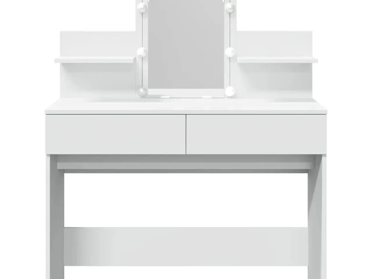 Billede 5 - Makeupbord med LED-lys 100x40x130 cm hvid