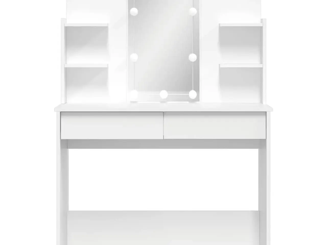 Billede 3 - Makeupbord med LED-lys 96x40x142 cm hvid