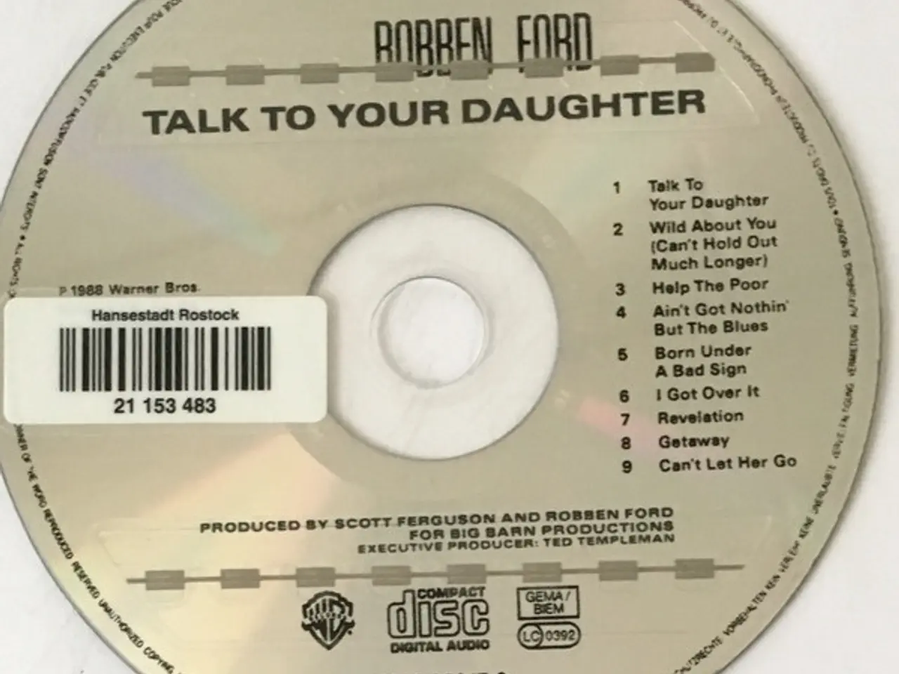 Billede 7 - Robben Ford – Talk To Your Daughter – CD