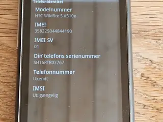 HTC Wildfire S smartphone