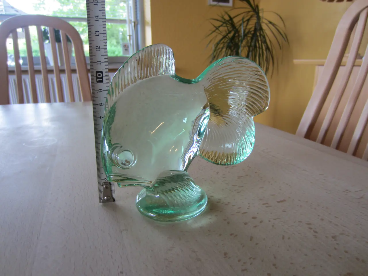 Billede 3 - Grøn fisk i glas - Glasfigur - Retro