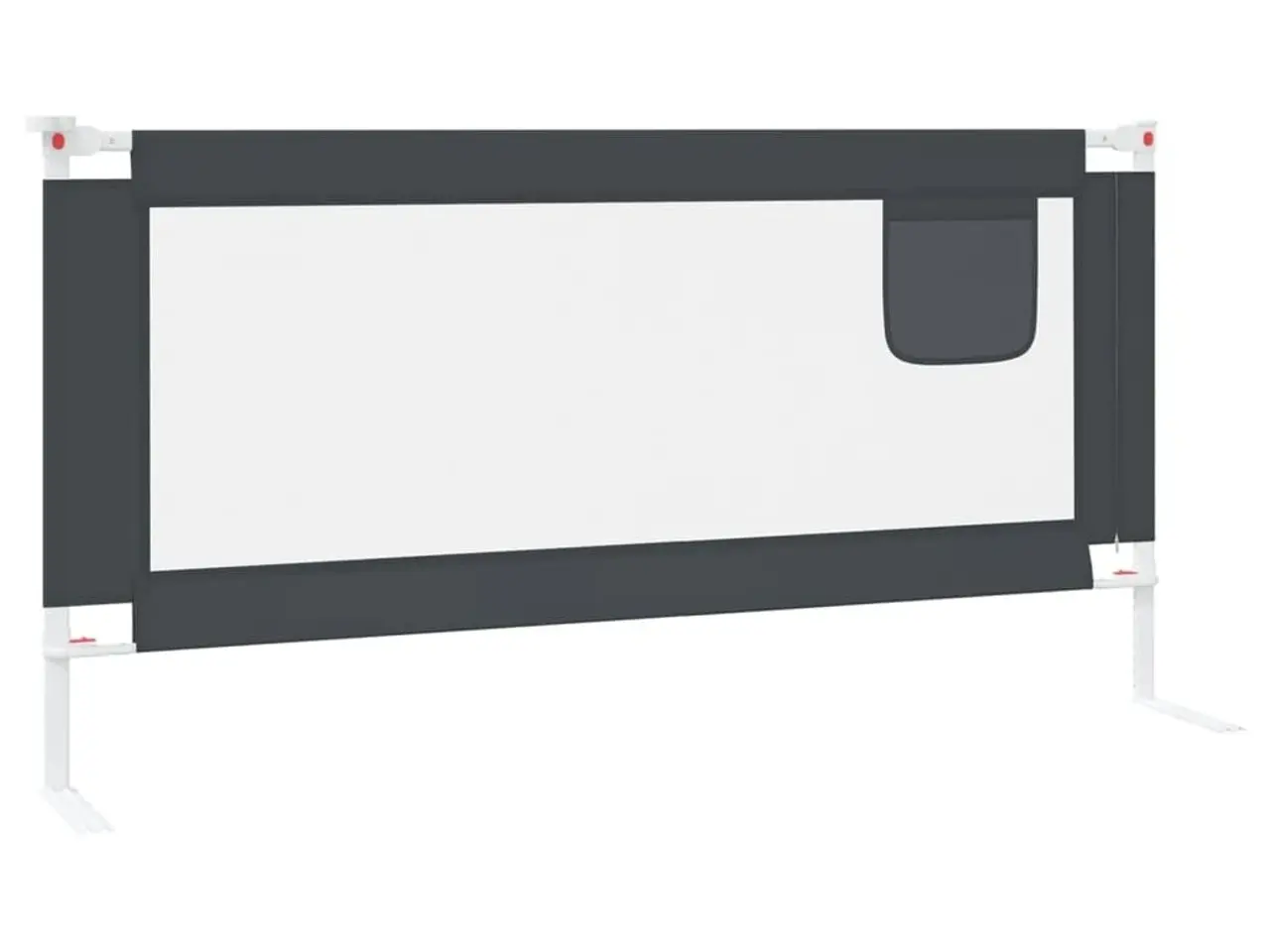 Billede 3 - Sengehest 180 x 25 cm mørkegrå stof til børneseng