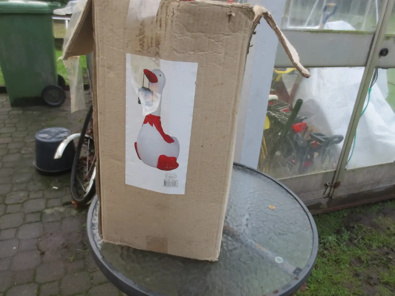 Billede 4 - 1 stk Porcelæn Julegås højde 51 cm