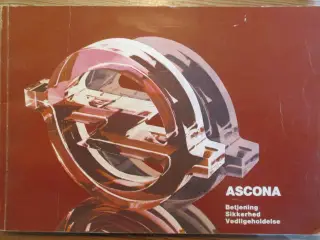 Opel Ascona, C model. - Instruktionsbog - 1981