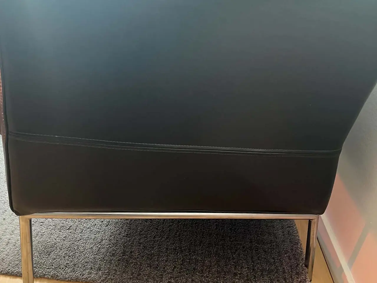 Billede 2 - IKEA KLAPPSTA lænestol i sort kunstlæder