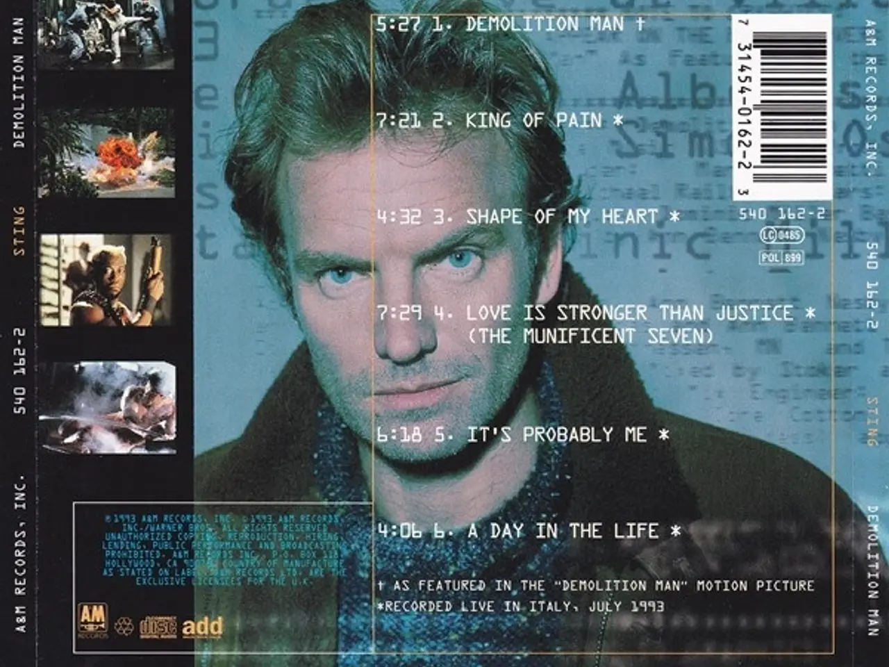 Billede 3 - Sting – Demolition Man – CD