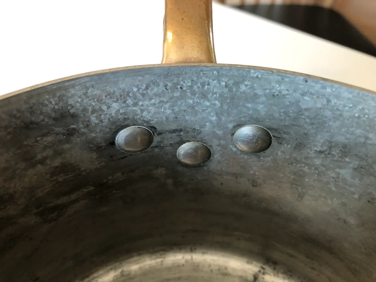 Billede 10 - Kobbergryde Ø16 cm med solidt messinghåndtag