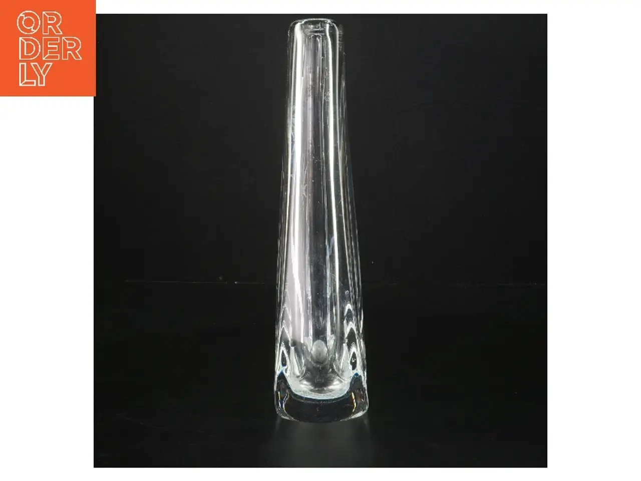 Billede 3 - Glas vase med gravering (str. 24 cm)