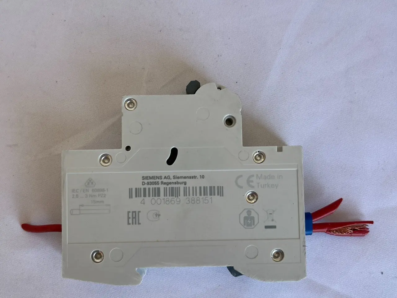 Billede 5 - Siemens 5SL6104-7 MCB C4 1-Pole 4A 230/400V relæ