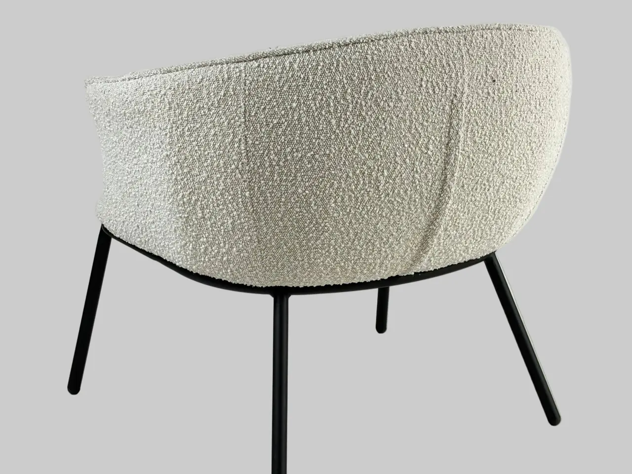 Billede 5 - Ellos Home Xander Loungestol – Hvid/Beige/Sort Stel