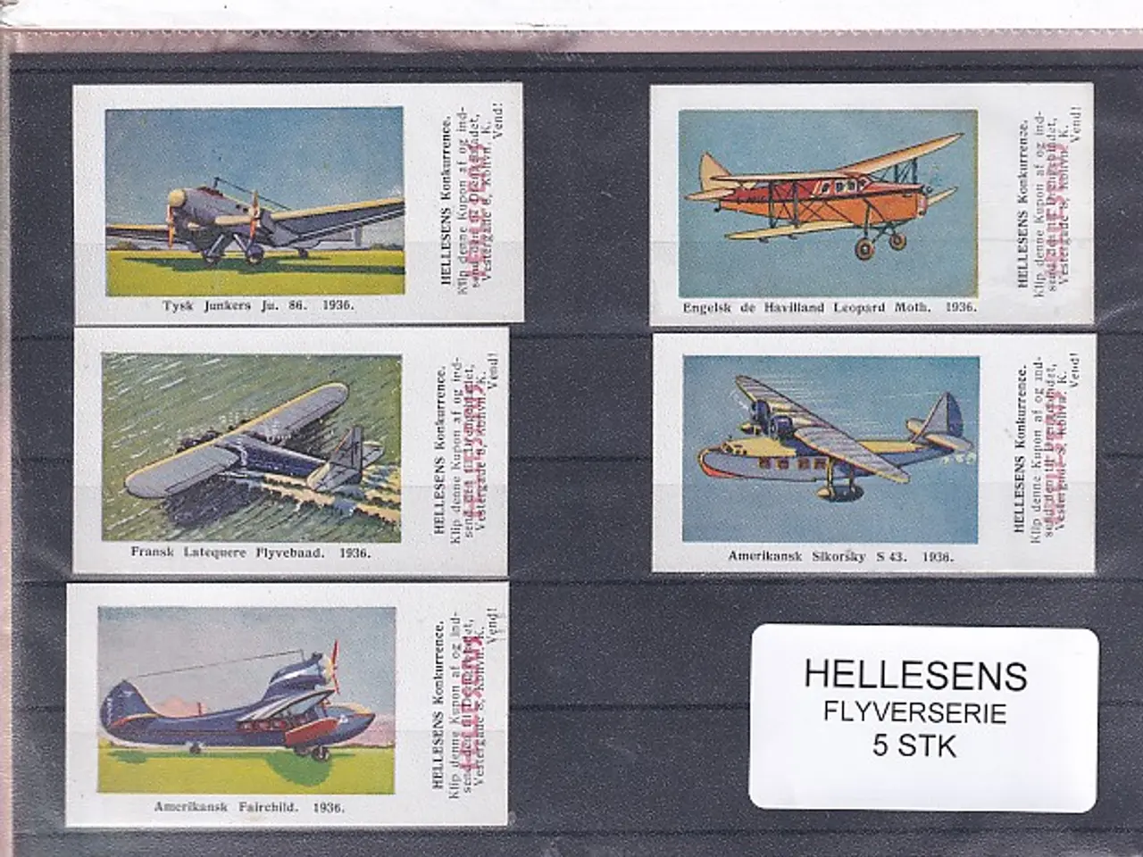 Billede 1 - Hellesens Flyverserie - 5 Stk. mærkater