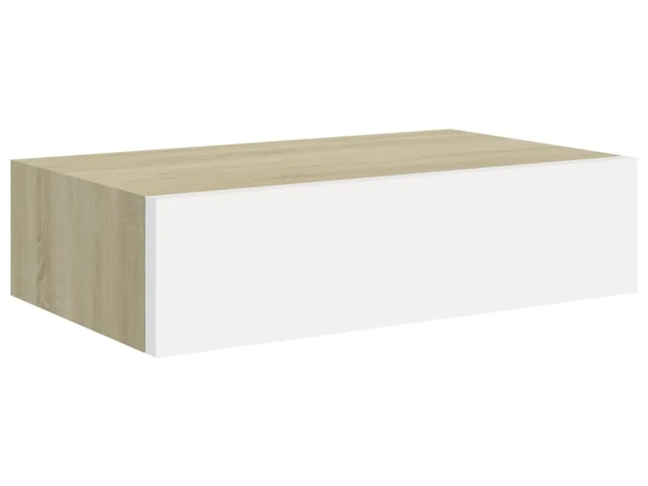 Billede 4 - Hylder med skuffe 2 stk. 40x23,5x10 cm MDF egetræsfarve og hvid