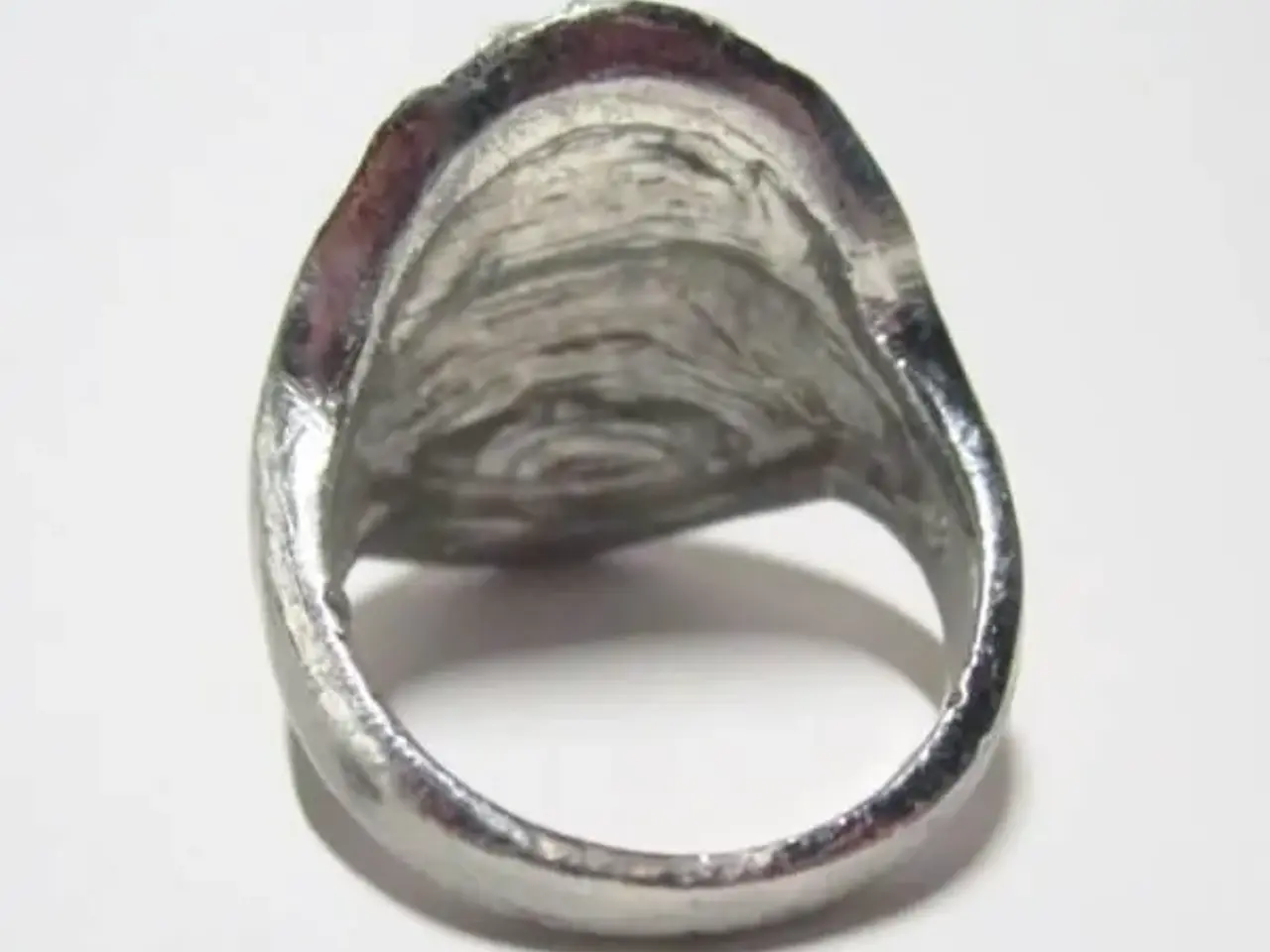 Billede 4 - Stor ring i stål m. zikoner