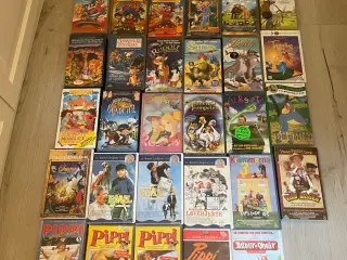 Børnefilm- tegnefilm på vhs bånd 36 stk - VHS film
