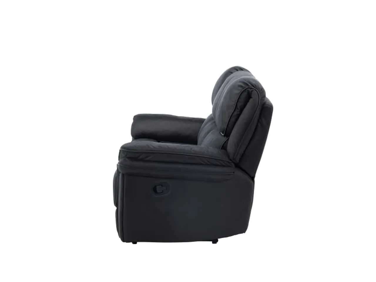 Billede 6 - Christopher 3 pers Recliner Sofa  - Sort Ruskindsblød mikrofiber