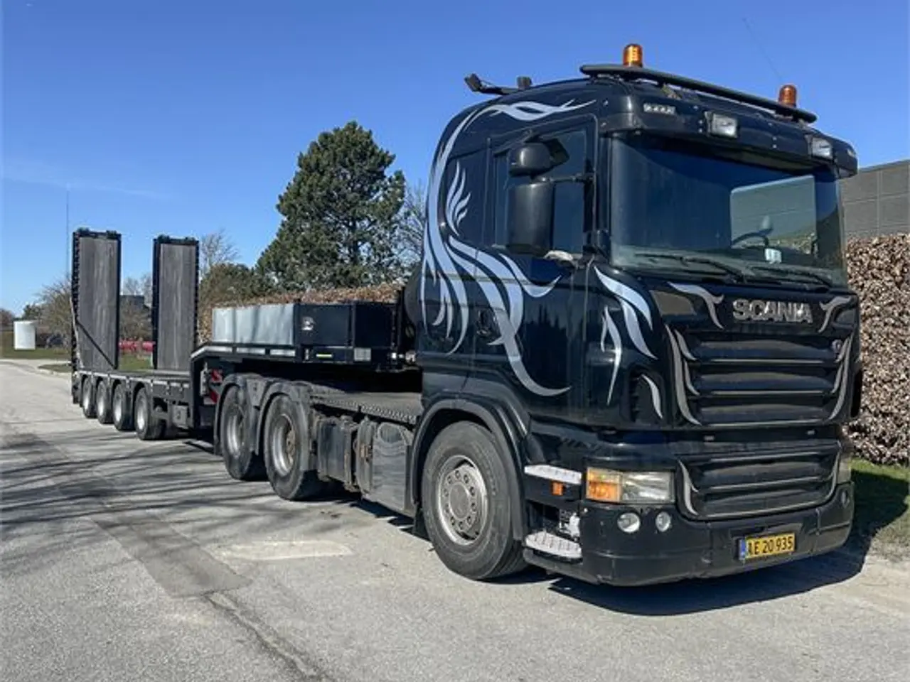 Billede 2 - Broshuis 4 ABSD - Only 2000 km - Truck+flat bed+container trailer w/crane