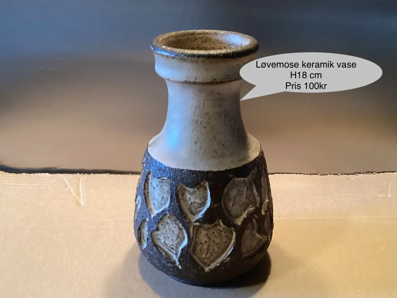 Billede 1 - Løvemose nr 253, rustik vase