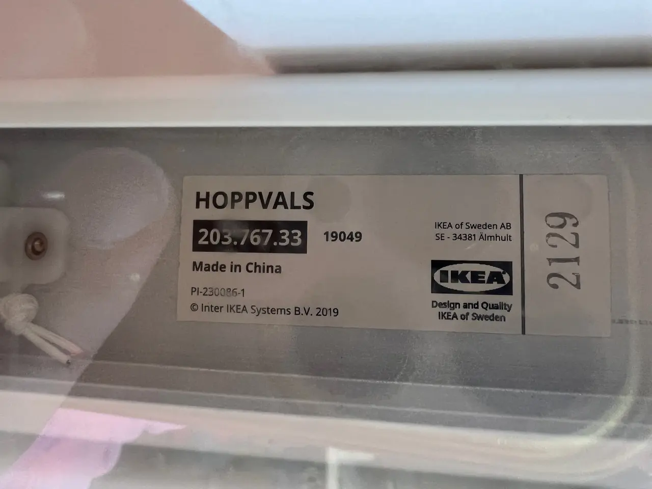 Billede 3 - Hvidt Plissegardin fra Ikea (90x210)