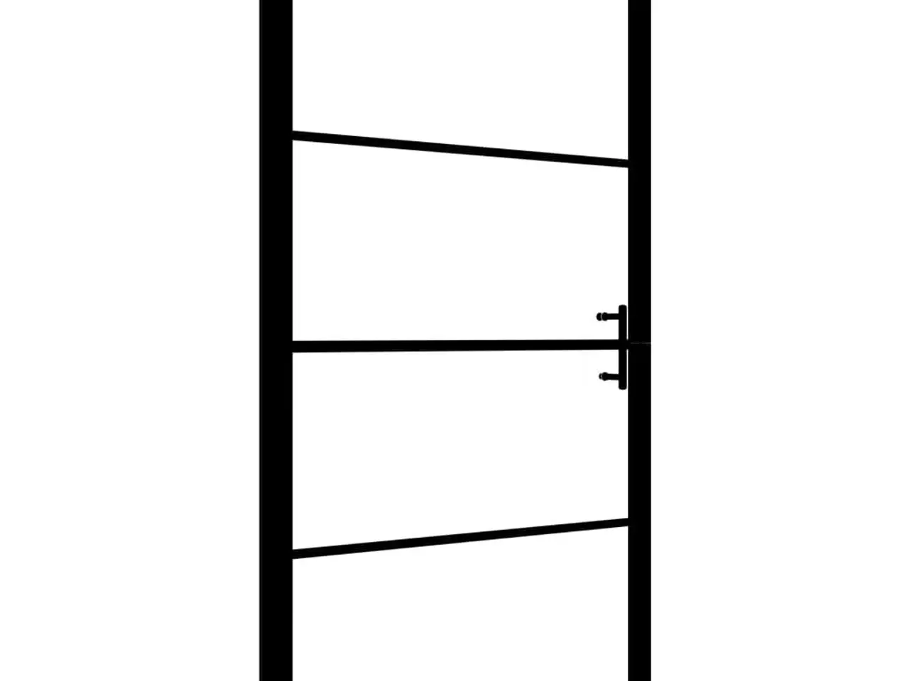 Billede 2 - Brusedør 81 x 195 cm i hærdet glas - sort profil