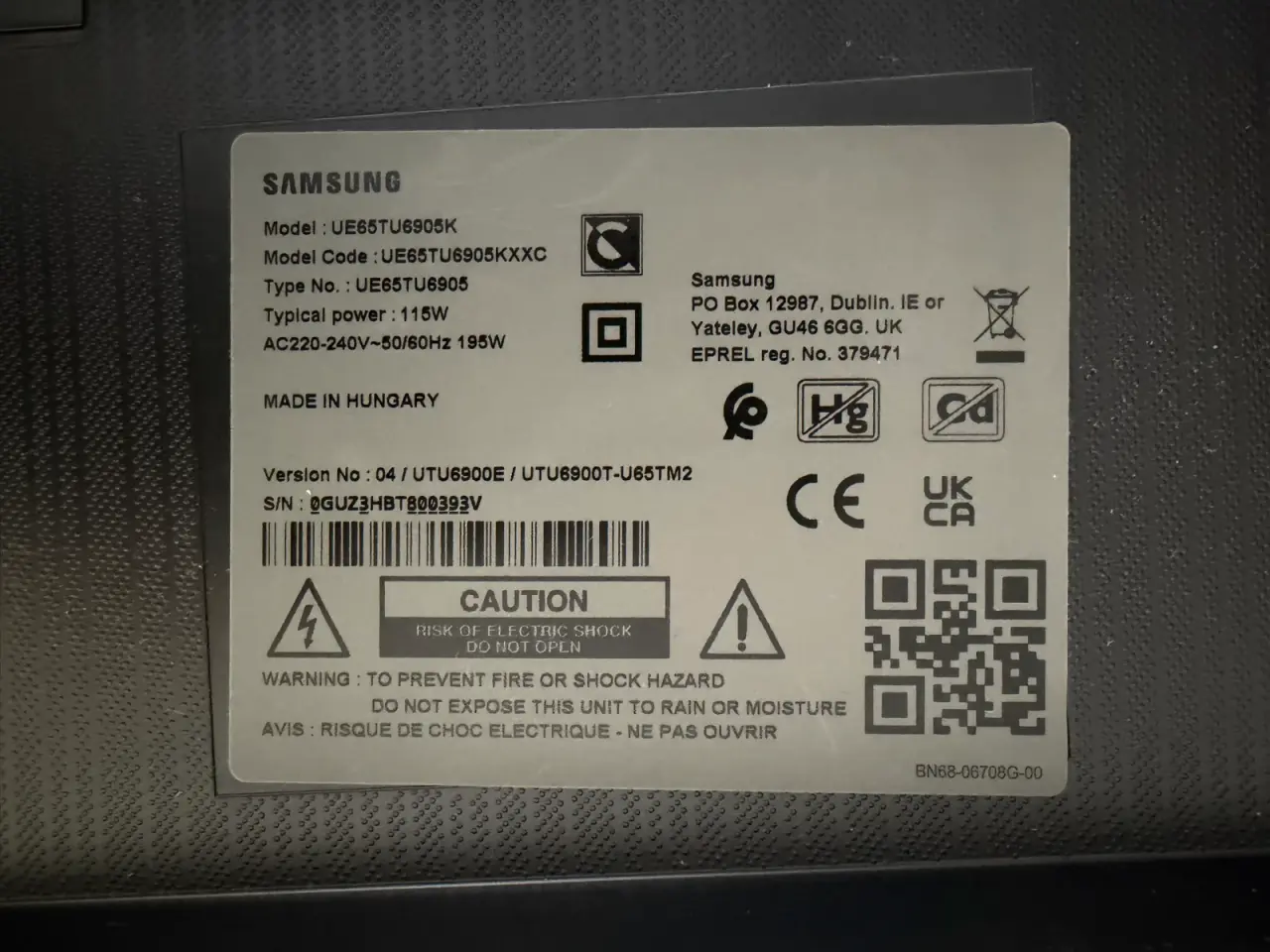 Billede 4 - Samsung 65" TU6905 4K UHD Smart TV UE65TU6905