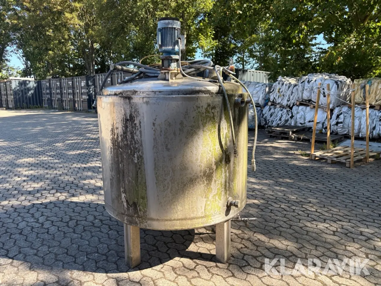 Billede 2 - Rustfri tank til mejeriprodukter 1000 Liter blandetank