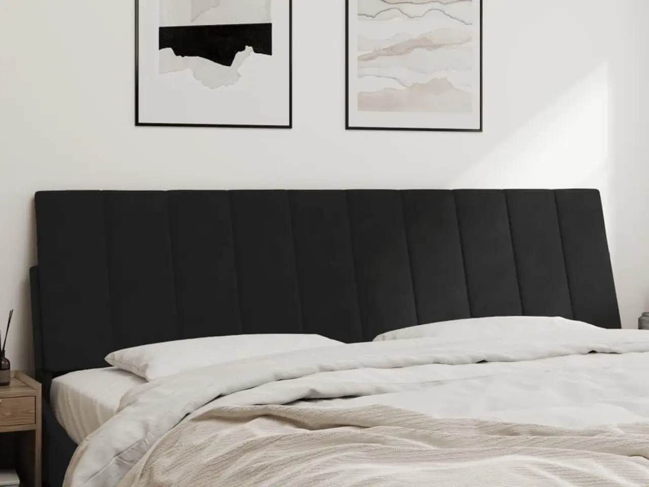 Billede 3 - Gavlpude Hanko 180 cm - velour, sort