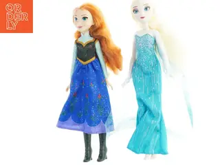 Dukker med kjoler, Elsa og Anna fra Hasbro (str. 30x7 cm)