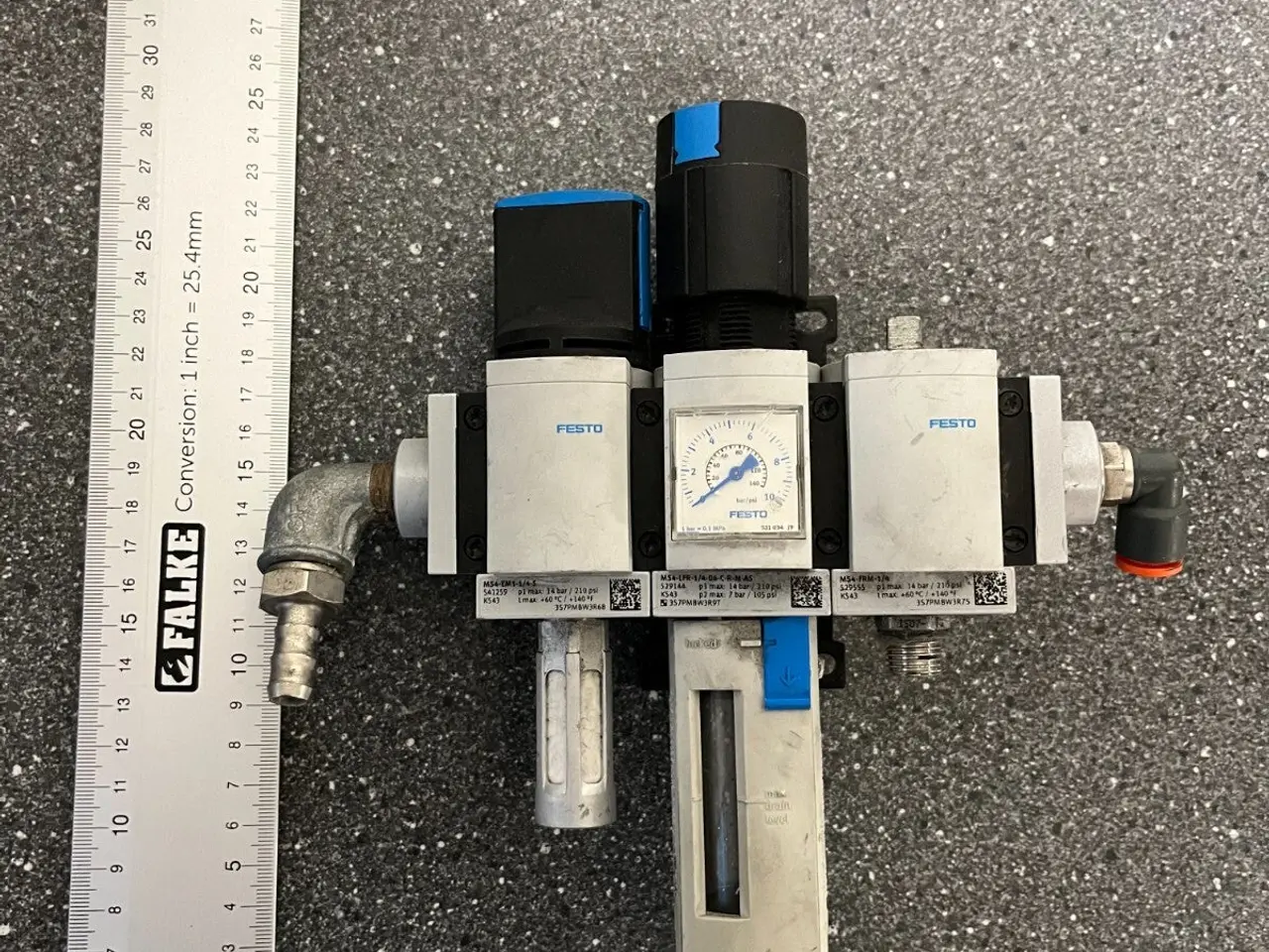 Billede 7 - FESTO MS4 Pneumatic Filter Regulator Unit Gauge