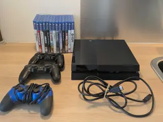PlayStation 4, med 3 controller + 13 spil