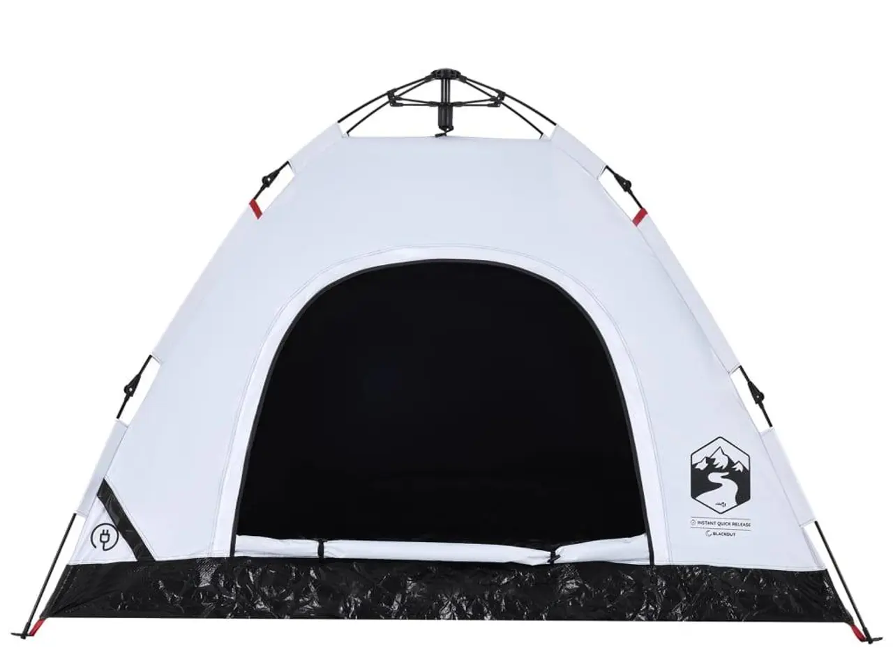 Billede 6 - 3-personers campingtelt quick-release mørklægning hvid