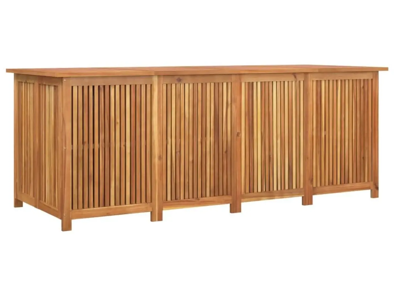 Billede 2 - Opbevaringsboks til haven i massivt akacietræ - 200 × 80 × 75 cm