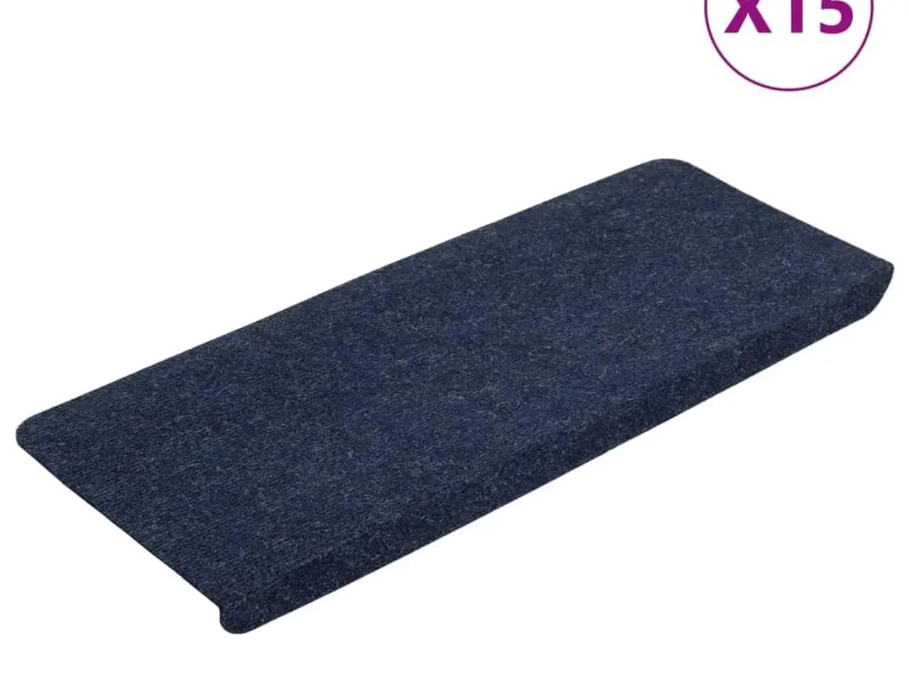 Billede 2 - Selvklæbende trappemåtter 15 stk. 65x24,5x3,5 cm blå