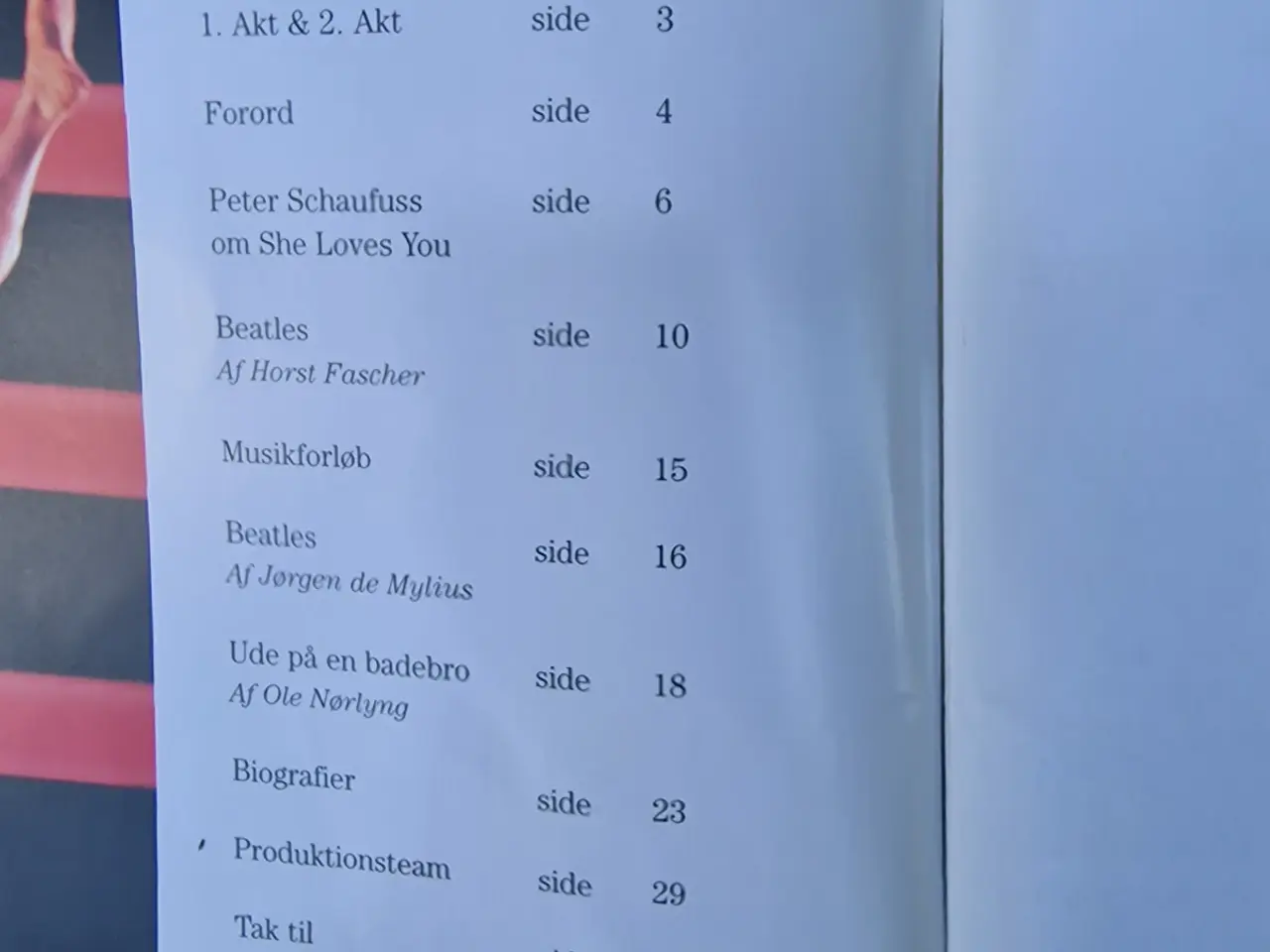 Billede 2 - Peter Schaufuss balletten program fra 2001
