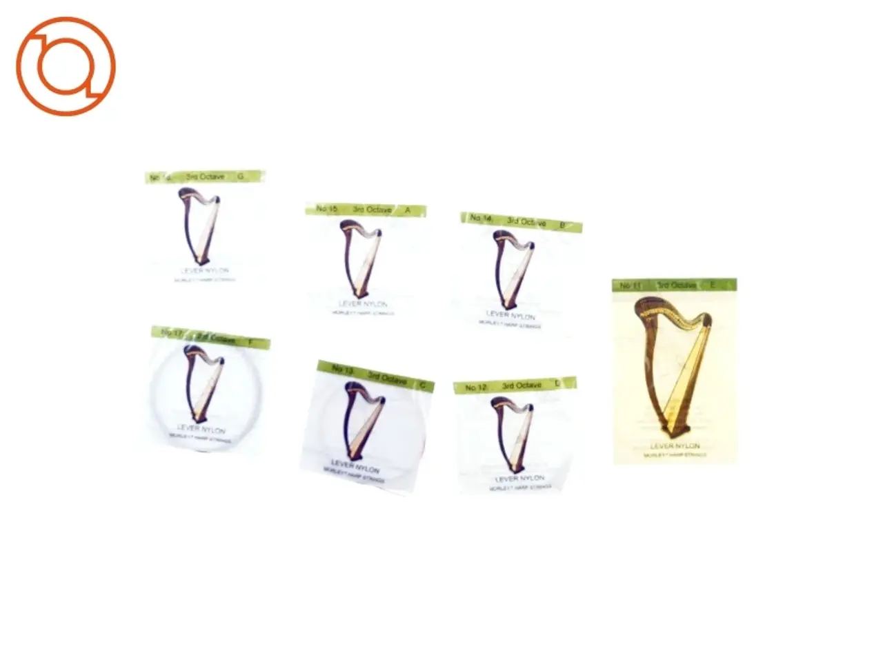 Billede 1 - Harpe strenge fra Morley (str. 9 x 9 cm)