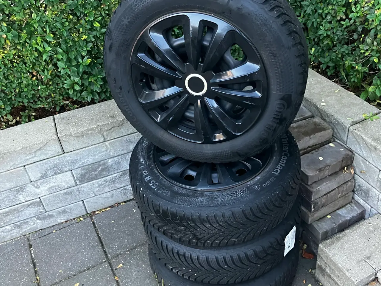 Billede 2 - Stålfælge4 x 108 m Continental vinterdæk 185/65R15