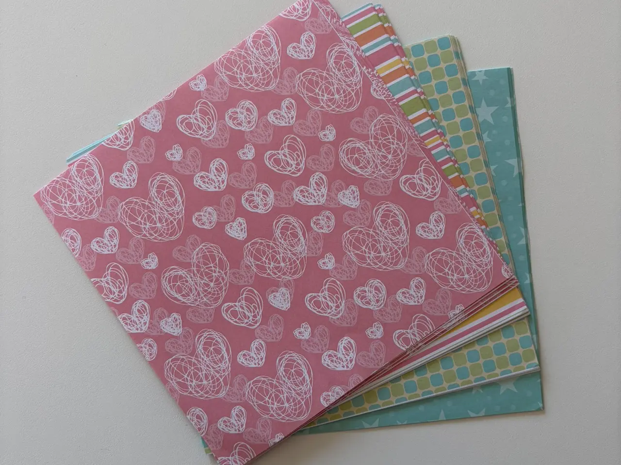 Billede 3 - Origami papir, dobbeltsidet print - 31 stk. 15x15