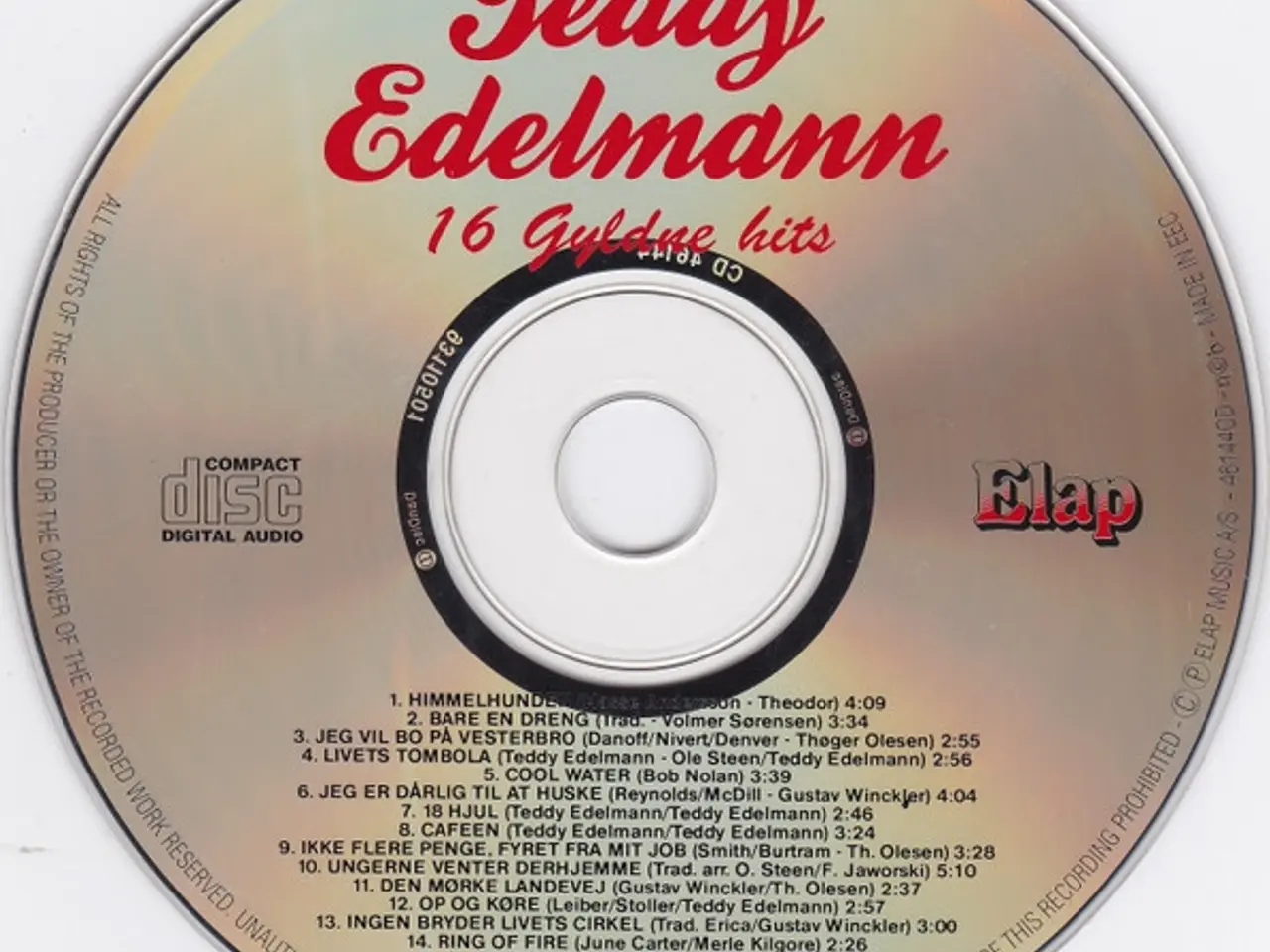Billede 3 - Teddy Edelmann – 16 Gyldne Hits – CD