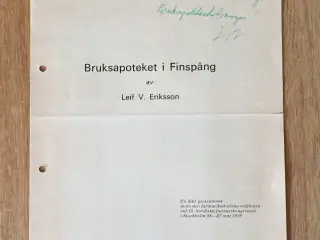 Bruksapoteket i Finspång, af Leif V. Eriksson