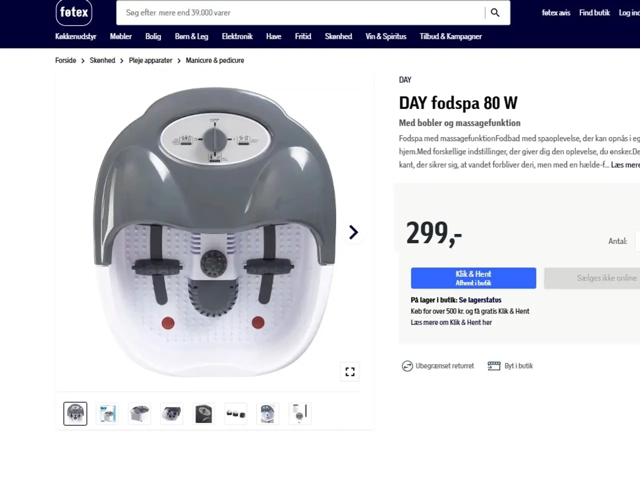 Billede 2 - FOOT SPA FODSPA FOD SPA FODBOBLESPA MODEL 73447