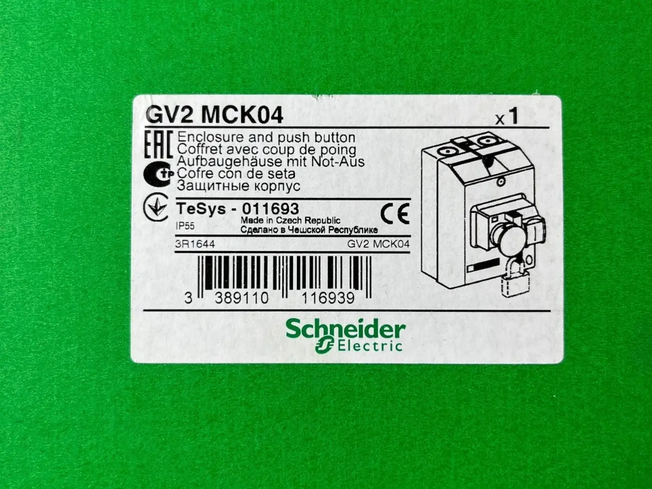 Billede 1 - Schneider Electric GV2 MCK04 kabinet Push Button