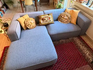 Blågrå sofa sælges 