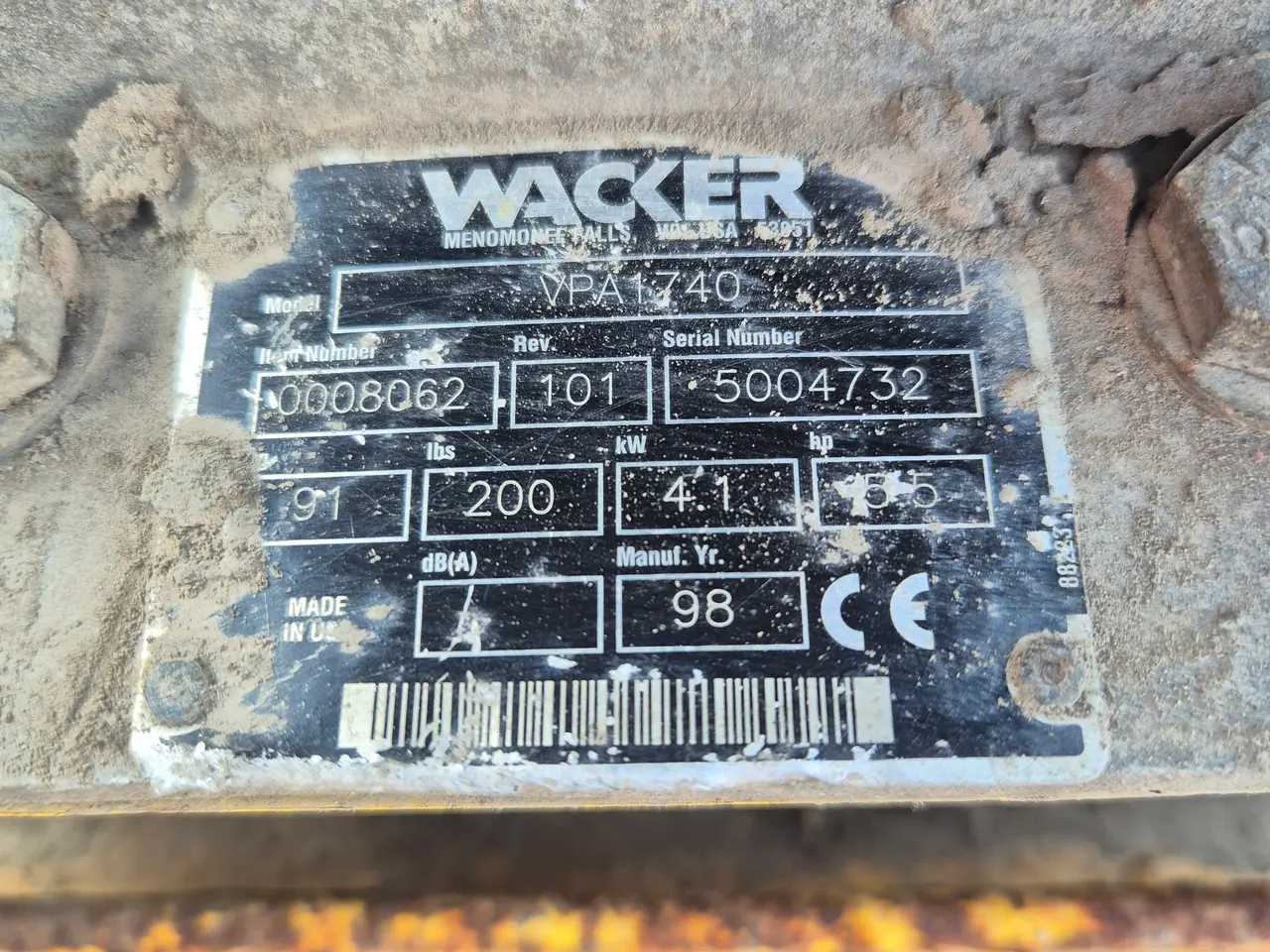 Billede 4 - Wacker VPA1740 Pladevibrator