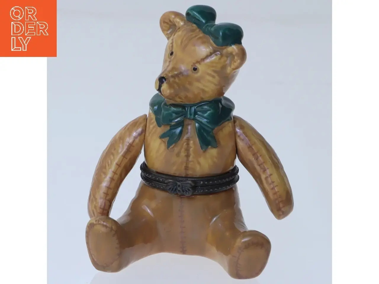 Billede 1 - Porcelæns æske af bamse bjørn (str. 7 cm)