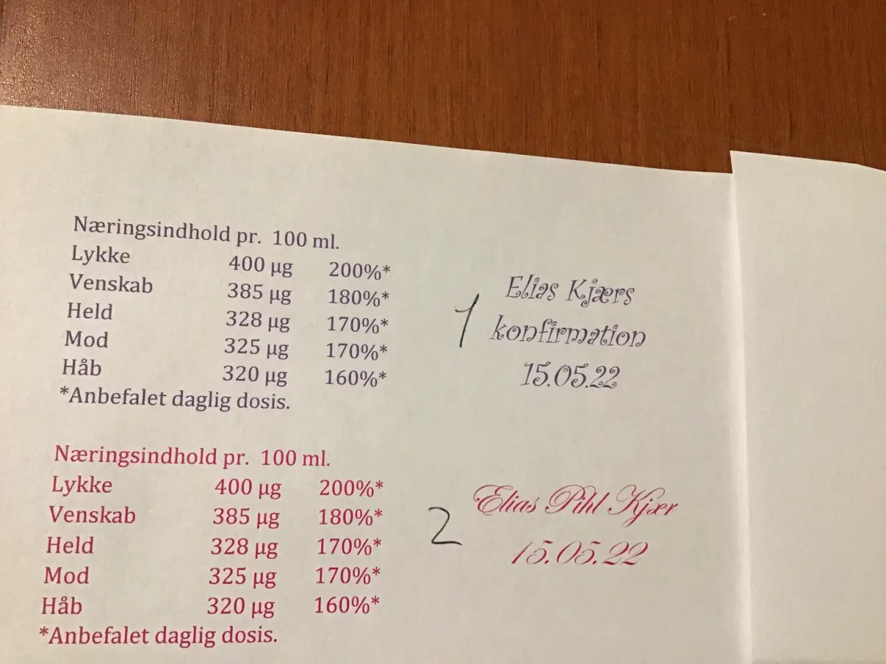 Billede 2 - Personlige labels med navn og dato til konfirmatio
