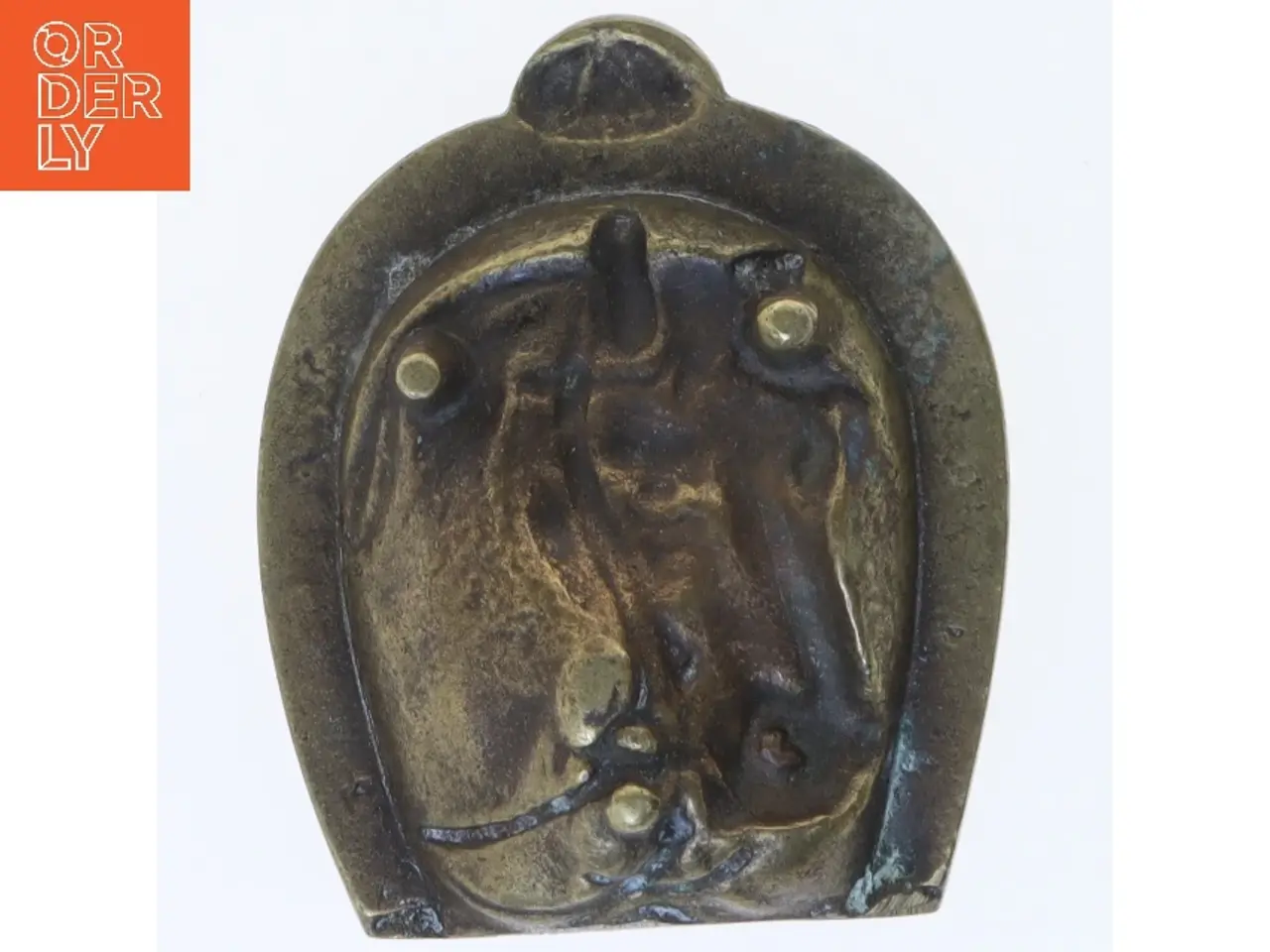 Billede 2 - Bronze hestehoved dekoration (str. 9x7,5 cm)