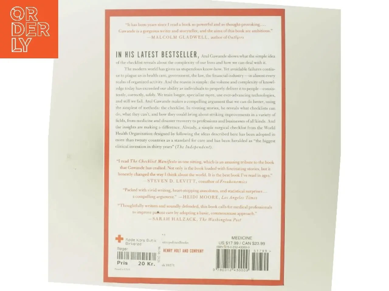 Billede 3 - The checklist manifesto : how to get things right af Atul Gawande (Bog)