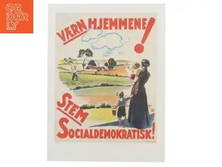 Vintage politisk plakat (str. 40x30 cm)