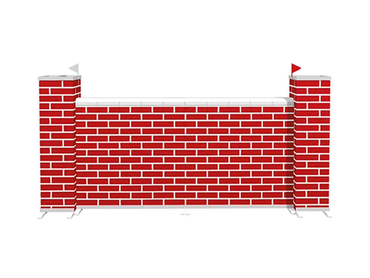 Billede 1 - Mur med røde mursten
