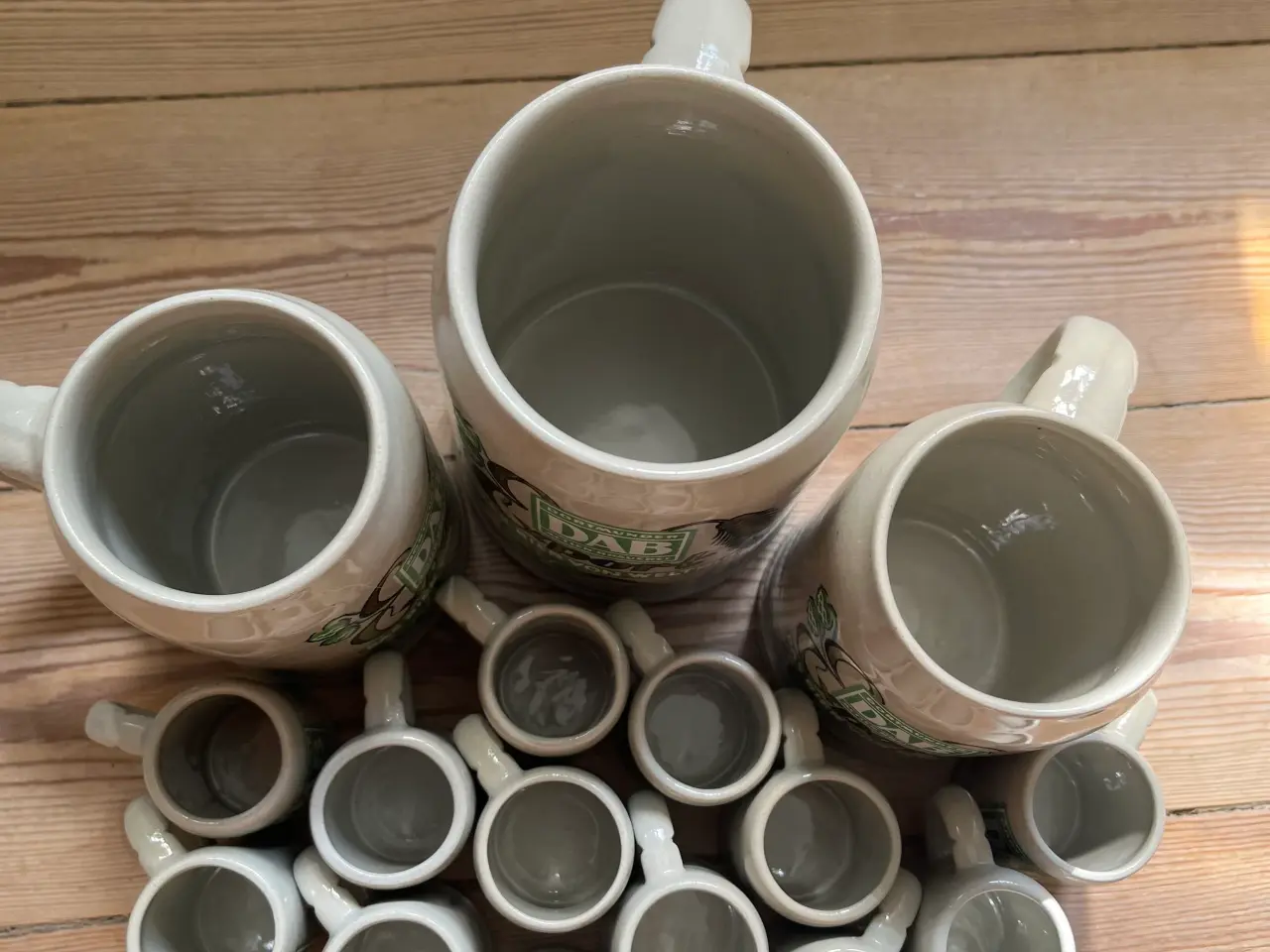Billede 4 - DAB ølkrus og snapseglas porcelæn