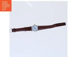 Armbåndsur med læderrem (str. 25 mm)